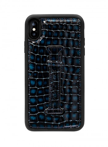 Protective Case Cover For Apple iPhone XS Max With Finger Holder Milano Blue