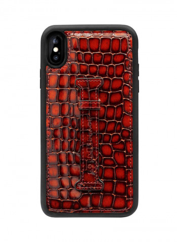 Protective Case Cover For Apple iPhone XS Max With Finger Holder Milano Brown