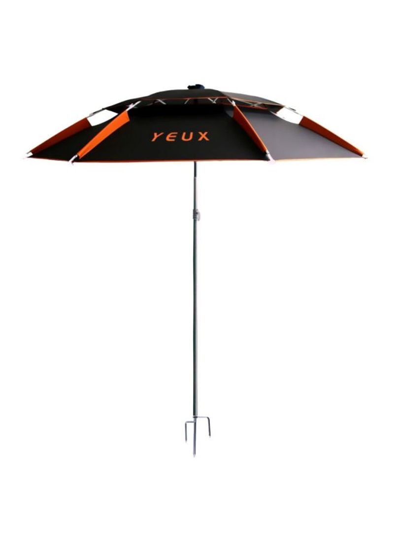 Anti UV Breathable Foldable Umbrella Black/Orange/Grey