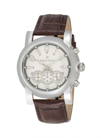 Men's Leather Chronograph Watch LC1111WWO