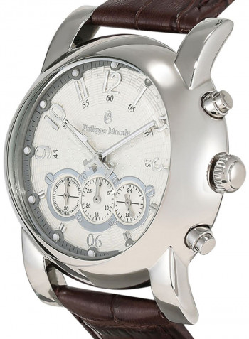 Men's Leather Chronograph Watch LC1111WWO