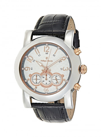 Men's Water Resistant Leather Analog Watch LC1111CRWB