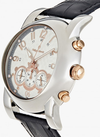 Men's Water Resistant Leather Analog Watch LC1111CRWB