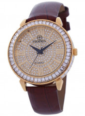 Women's 22K Gold Plated With Crystal Analog Watch P-21736