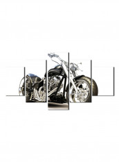 5-Piece Automobile Theme Canvas Painting With Frame Multicolour 150X80centimeter