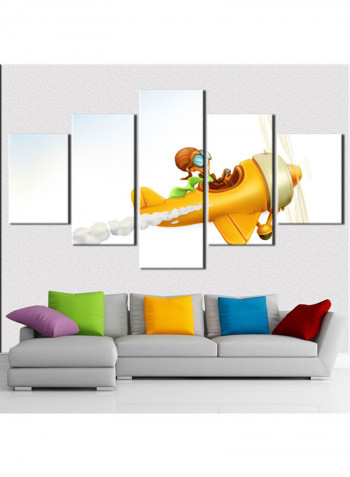 5-Piece Character Theme Canvas Painting With Frame Multicolour 150X80centimeter