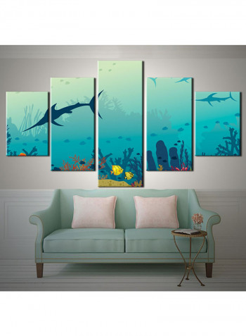 5-Piece Character Theme Canvas Painting With Frame Multicolour 150X80centimeter