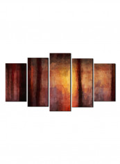 5-Piece Abstract Theme Canvas Painting With Frame Multicolour 150X80centimeter