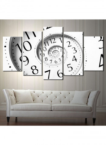 5-Piece Abstract Theme Canvas Painting With Frame Multicolour 150X80centimeter