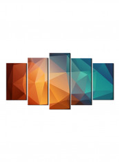 5-Piece Abstract Theme Canvas Painting With Frame Multicolour 150X80centimeter