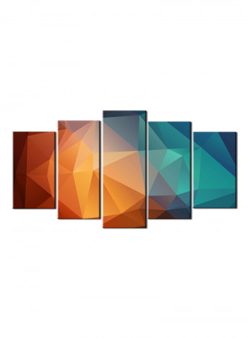 5-Piece Abstract Theme Canvas Painting With Frame Multicolour 150X80centimeter