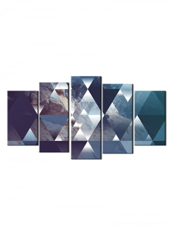 5-Piece Abstract Theme Canvas Painting With Frame Multicolour 150X80centimeter
