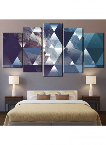 5-Piece Abstract Theme Canvas Painting With Frame Multicolour 150X80centimeter