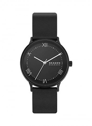 Men's Nillson Quartz Analog Stainless Steel and Leather Watch