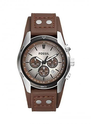 Men's Coachman Quartz Leather Chronograph Watch