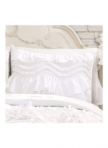 3-Piece Polyester Quilt Set White Twin