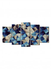 5-Piece Abstract Theme Canvas Painting With Frame Multicolour 150X80centimeter