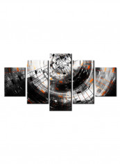 5-Piece Music Theme Canvas Painting With Frame Multicolour 150X80centimeter