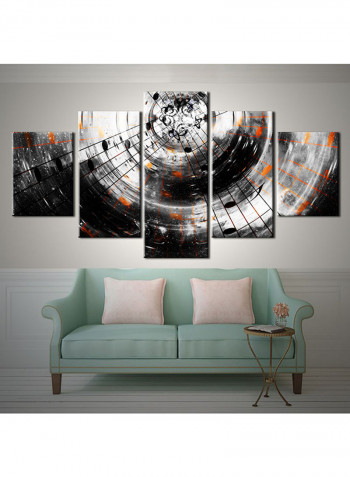 5-Piece Music Theme Canvas Painting With Frame Multicolour 150X80centimeter