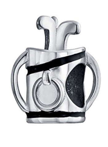 925 Sterling Silver Golf Club And Bag Charm Bracelet