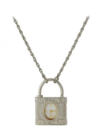 Metal Lock Watch Pendant Necklace