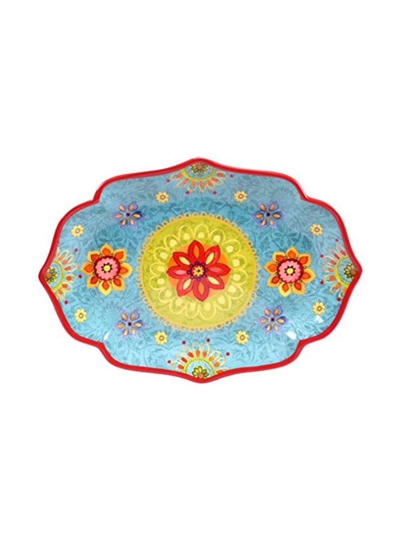 Tunisian Sunset Oval Platter Multicolour 16x12inch