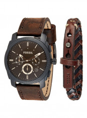 Men's Water Resistant Leather Analog Watch FS5251SET