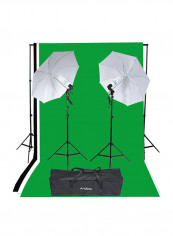 Photography Studio Lighting Tent Kit Light Stand 60x5x5 cm, Blub 25.5x8x8 cm, Umbrella 87.5x87.5 cm, Backdrop 160x300 cm, Backdrop Stand 200 cm, Bulb Holder 12x6.5x4.7cm Green/White/Black reviews Photography Studio Lighting Tent Kit Light Stand 60x5x5 cm, Blub 25.5x8x8 cm, Umbrella 87.5x87.5 cm, Backdrop 160x300 cm, Backdrop Stand 200 cm, Bulb Holder 12x6.5x4.7cm Green/White/Black