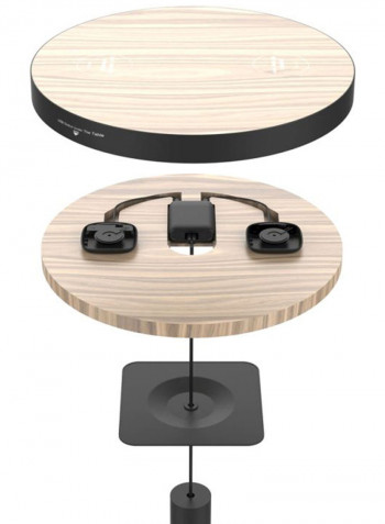 Table Wireless Charger 11.5x2.2cm Black/Beige