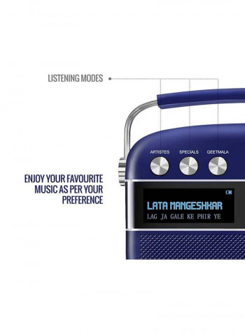 Carvaan P,Digital Music Player- Preloaded 5000 Evergreen(Hindi) Songs SC210-H-RBLU Premium Royal Blue