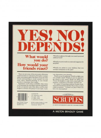 A Question Of Scruples (1986) Board Game