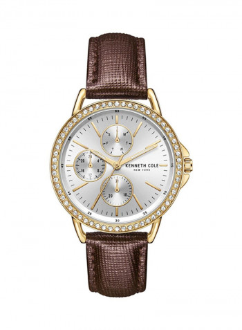 Women's Leather Analog Wrist Watch