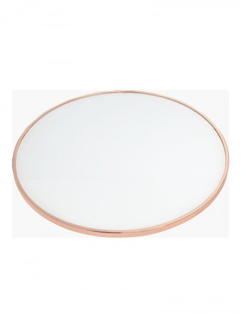 Avril Round End Table Gold/Clear