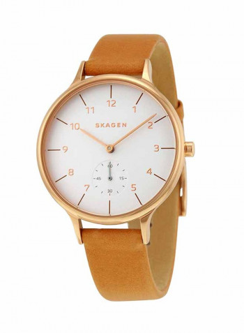 Women's Leather Analog Wrist Watch SKW2405