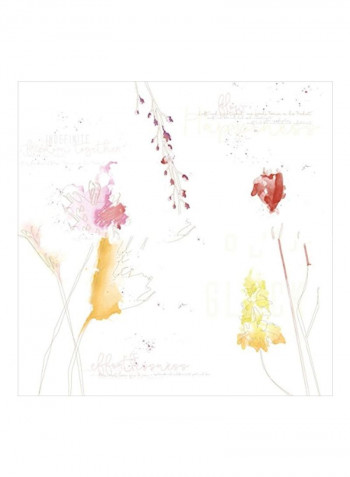 25-Piece Double-Sided Magic Flower Design Paper White/Pink/Yellow
