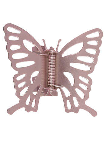 Butterfly Pattern Hair Claw Clip Peach