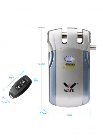 HF-018W WiFi Smart Electronic Smart Door Lock With 2 Remote Controllers Blue/Silver