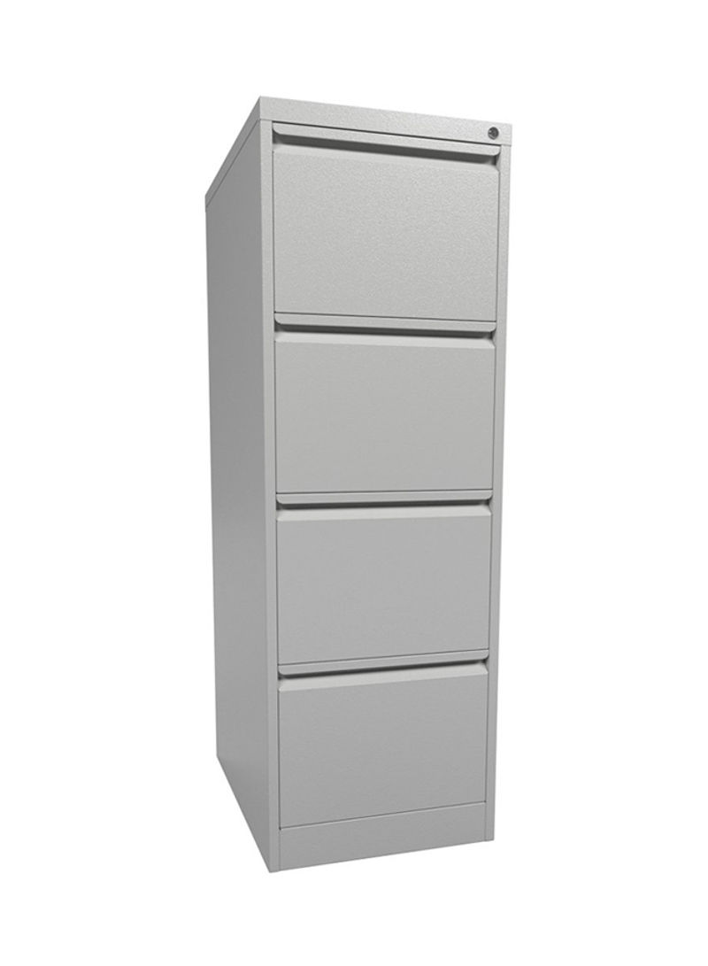4-Drawer File Cabinet Grey 62x133x45centimeter