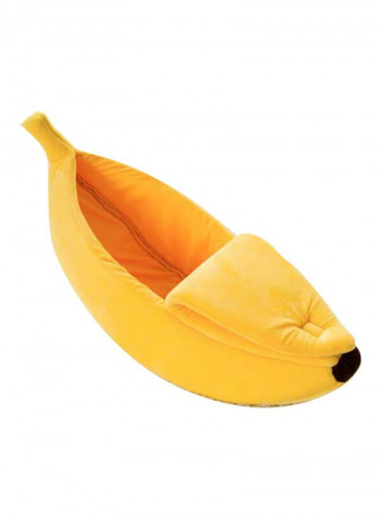 Banana Shaped Bed Yellow 400x150x100millimeter