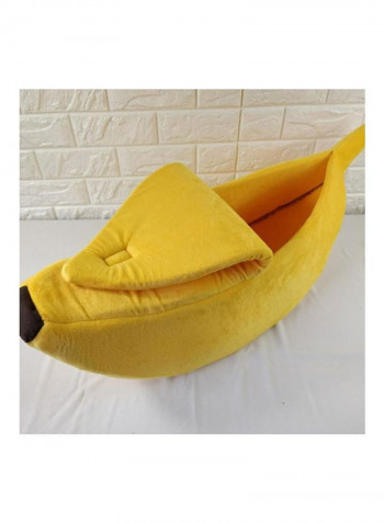Banana Shaped Bed Yellow 400x150x100millimeter