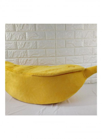 Banana Shaped Bed Yellow 400x150x100millimeter
