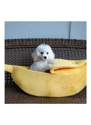 Banana Shaped Bed Yellow 400x150x100millimeter