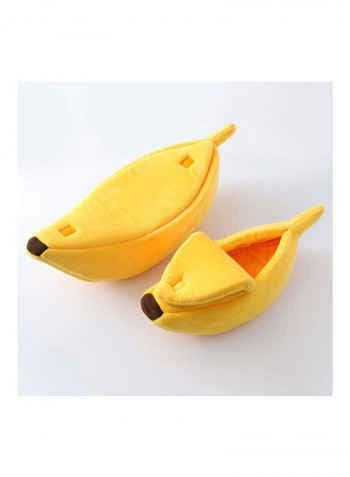 Banana Shaped Bed Yellow 400x150x100millimeter