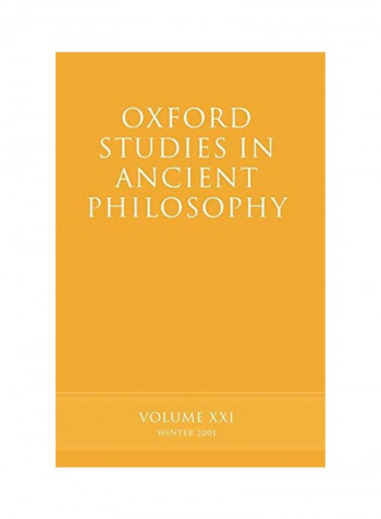 Oxford Studies In Ancient Philosophy: Volume XX, Summer 2001 Paperback