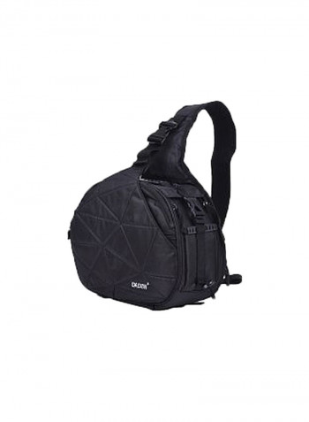 K2 Triangle Shape Sling Camera Backpack With Tripod Holder For Canon/Nikon/Sony/Olympus/Pentax Black