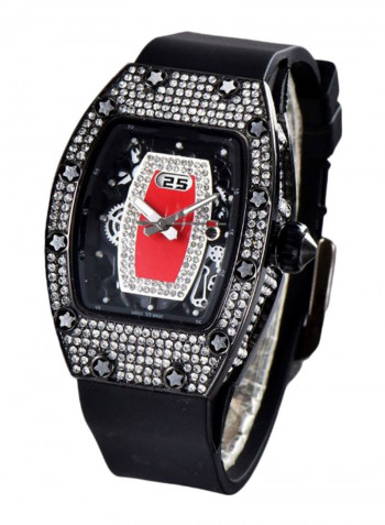 Women's Punk Style Rubber Analog Watch NSSB037001224