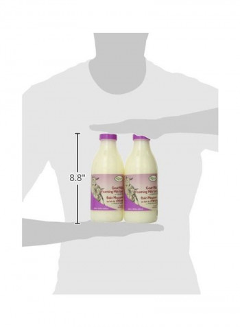 2-Piece Goat Foaming Milk Bath White 850ml