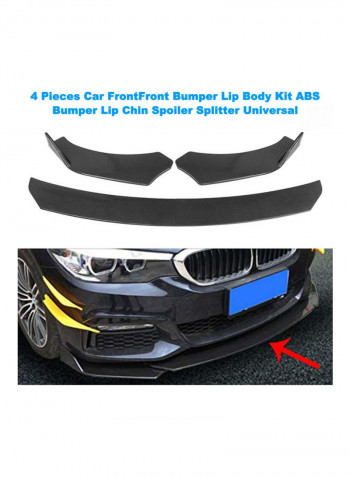 4-Piece Front Bumper Lip Body Kit
