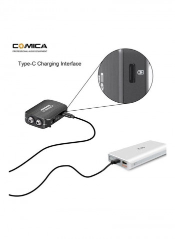 Dual Head USB Clip-On Microphone Kit DD3903 Black/Grey