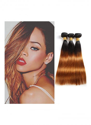 Pack Of 3 Brazilian Straight Hair Extension 1B/30